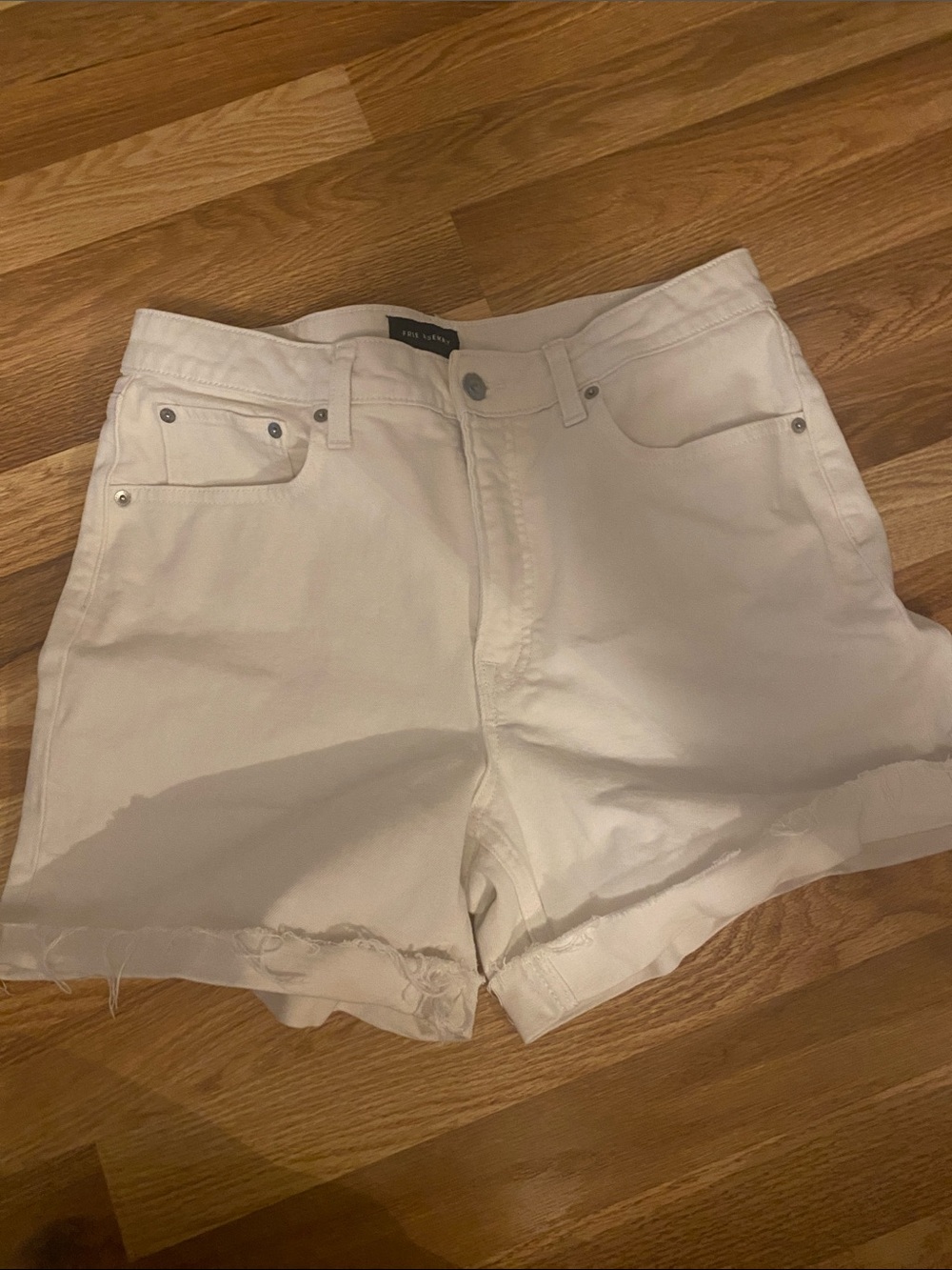 White Denim Shorts